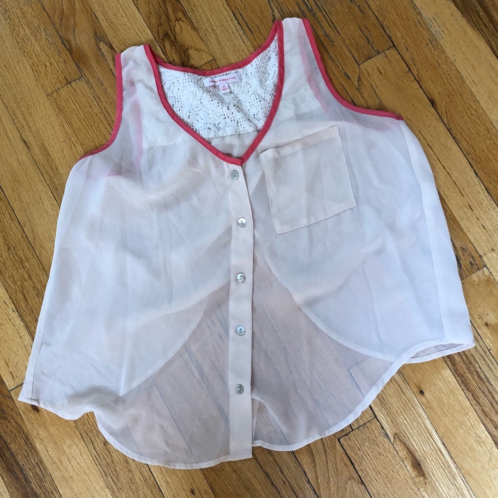 Margo & Sebastian Sleeveless Top Size M